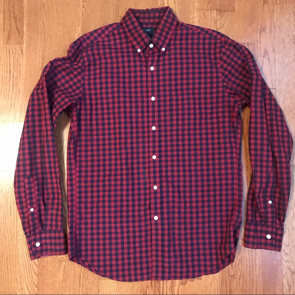 J. Crew Red and Blue Checkered Dress Shirt